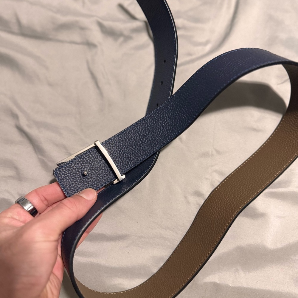 Louis Vuitton Brown and Black Belt with Iconic Buckle - Picture 4 of 5